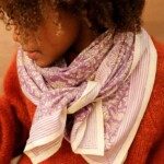 Foulard grand format – Anjali Lilas