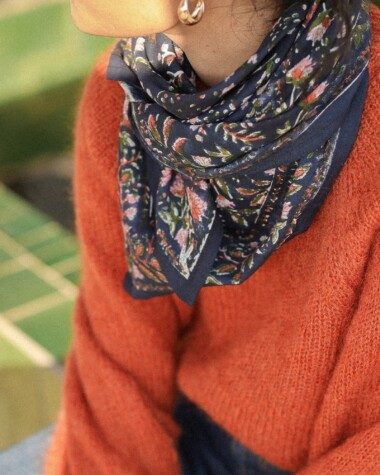 Foulard grand format – Rhapsody Réglisse