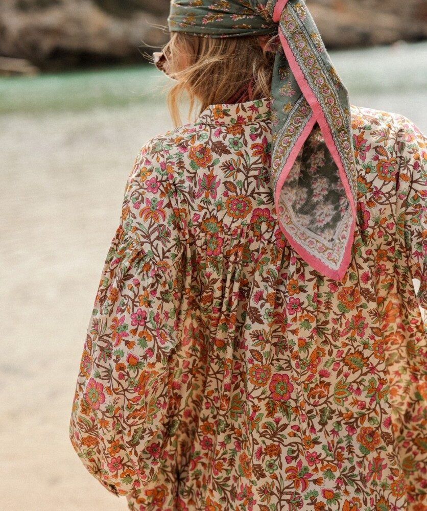 Robe Maringa – Imprimé Sesimbra Pink