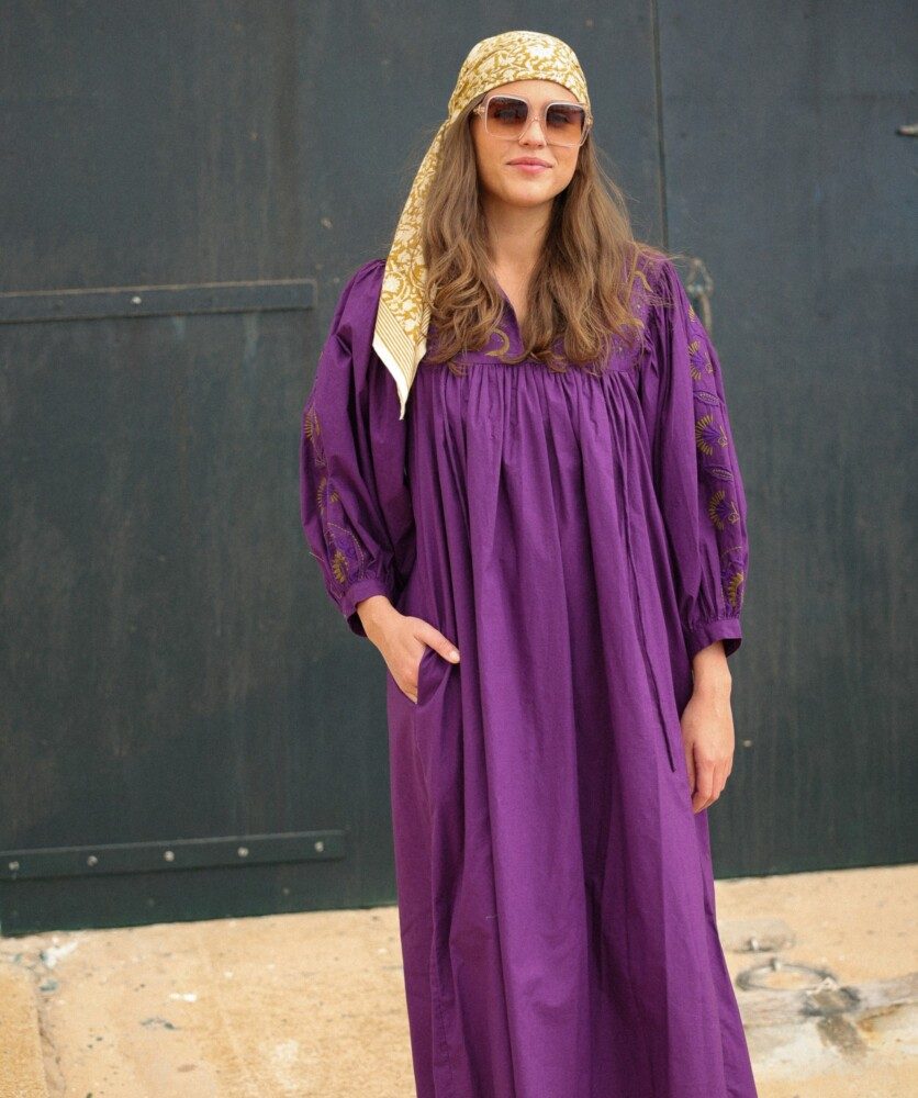 Robe Paula – Coton purple