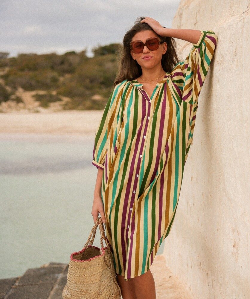 Robe Salvador – Rayure Multicolore