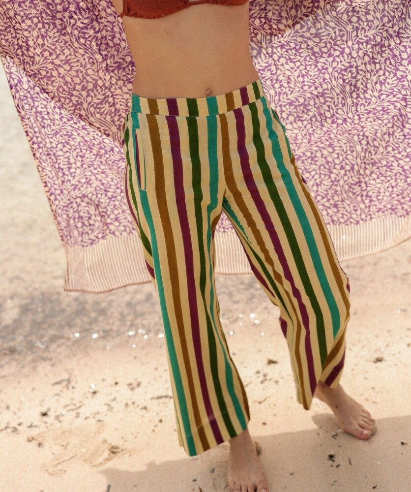 Pantalon Maho – Rayure Multicolore