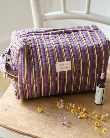 Trousse de toilette – Rayé purple