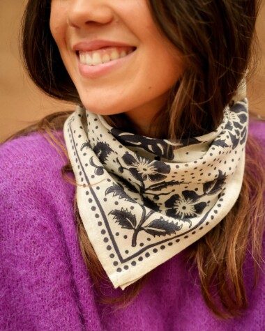 Foulard petit format – Hindi Bandana écru