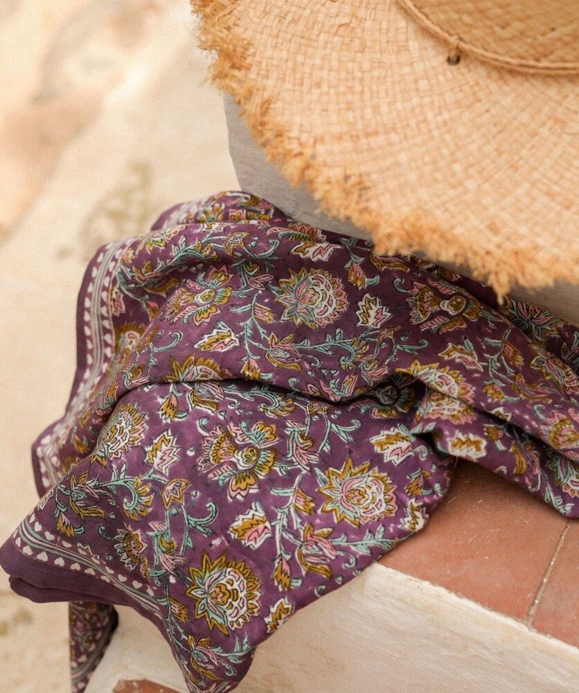 Foulard grand format – Nala purple