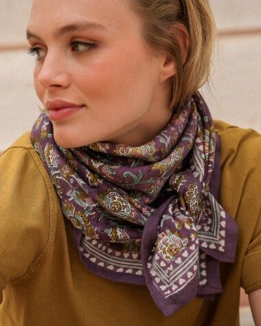 Foulard grand format – Nala purple