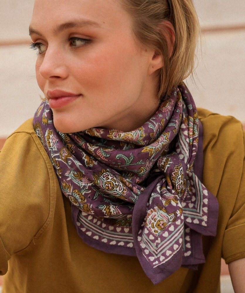 Foulard grand format – Nala purple