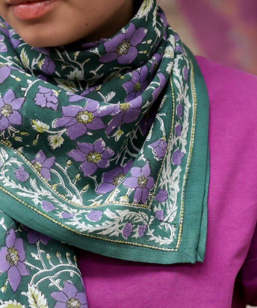 Foulard grand format – Uma Verveine Violette