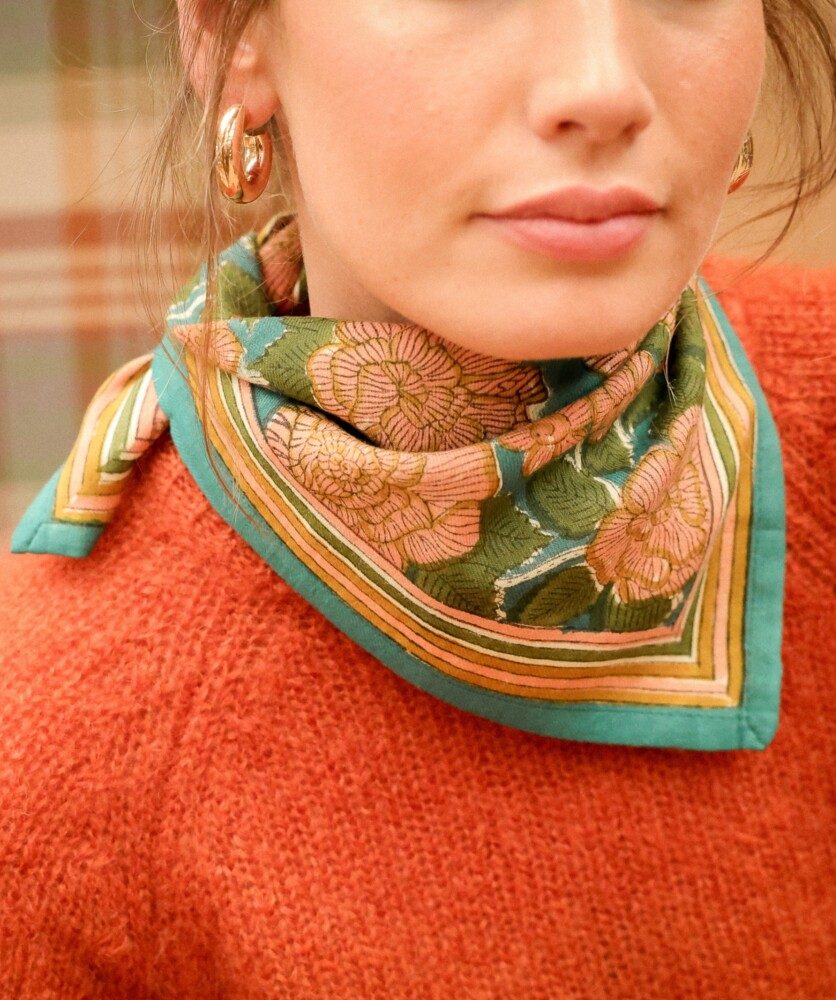 Foulard petit format – Georgia Bleu Crépuscule