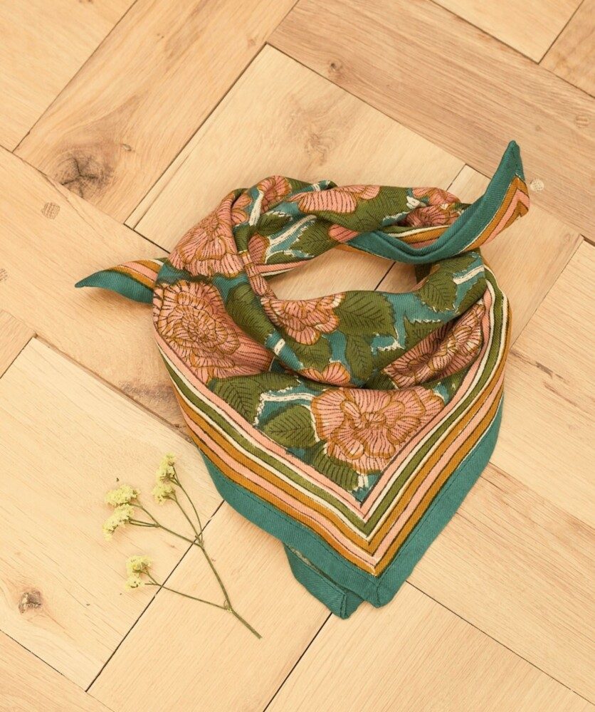 Foulard petit format – Georgia Bleu Crépuscule