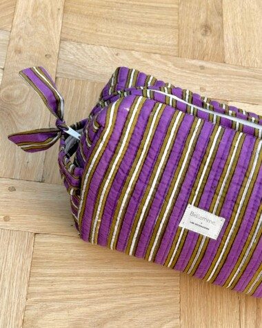 Trousse de toilette – Rayé purple