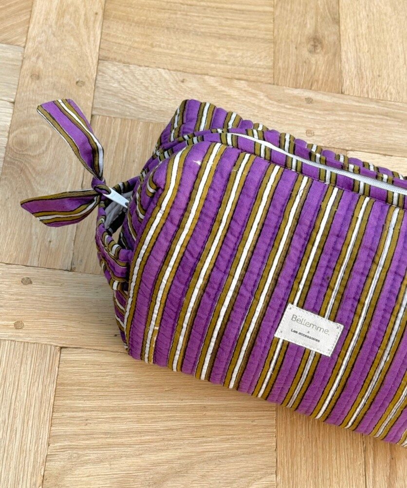 Trousse de toilette – Rayé purple