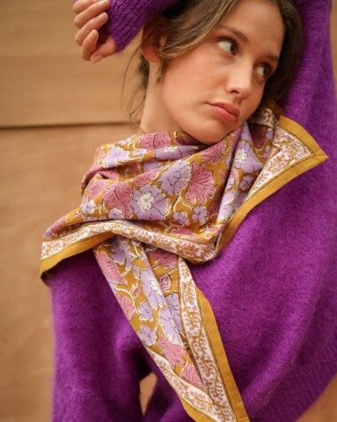 Foulard grand format – Gaya Lilas