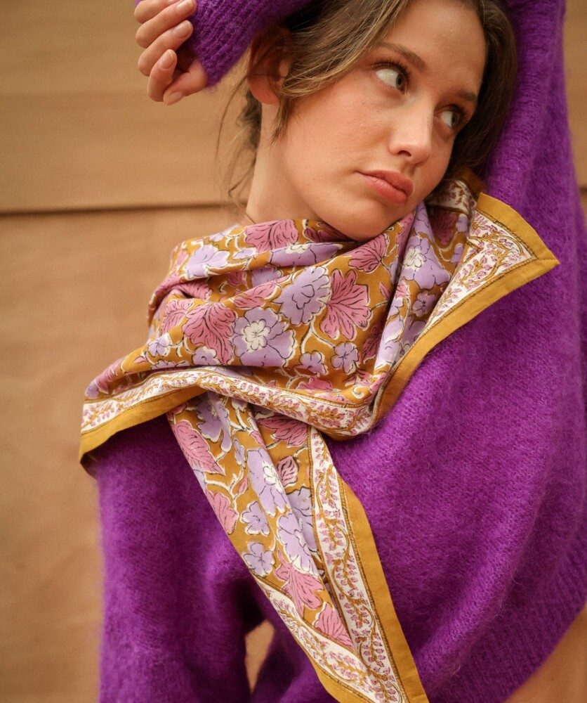 Foulard grand format – Gaya Lilas