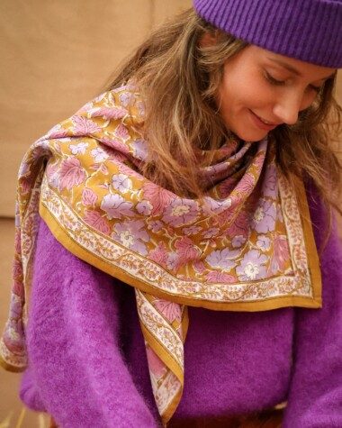 Foulard grand format – Gaya Lilas