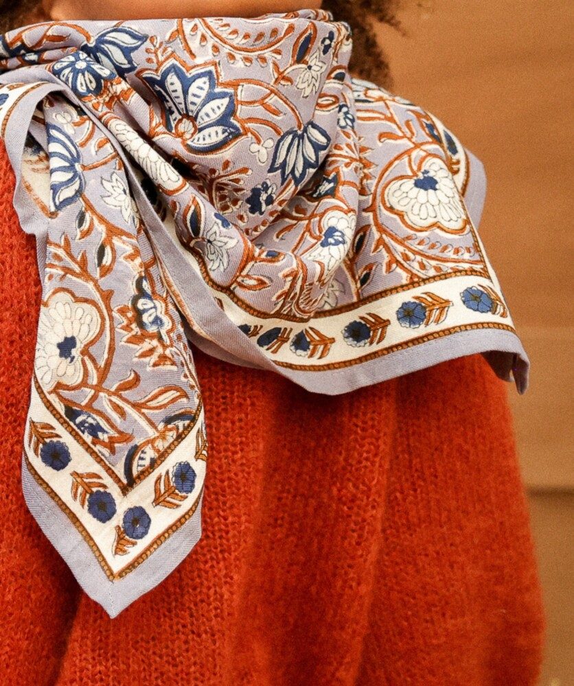 Foulard grand format – Taj Azur