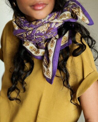 Foulard grand format – Manon Purple