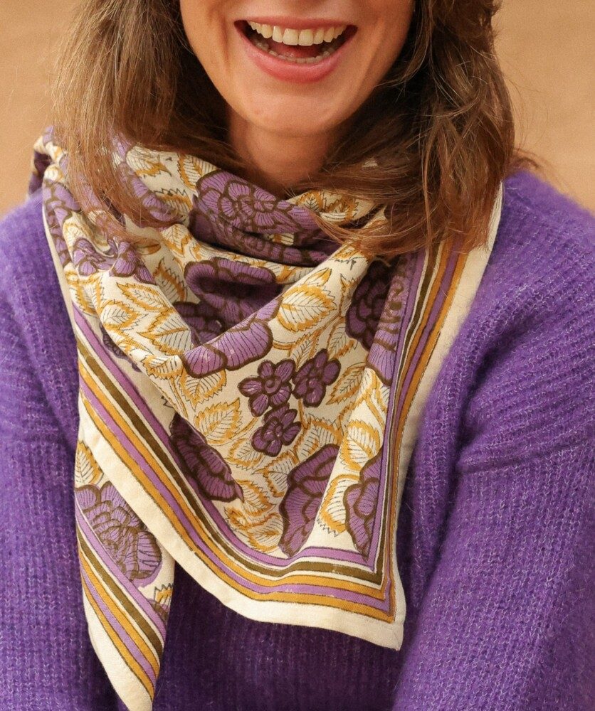 Foulard grand format – Georgia Purple