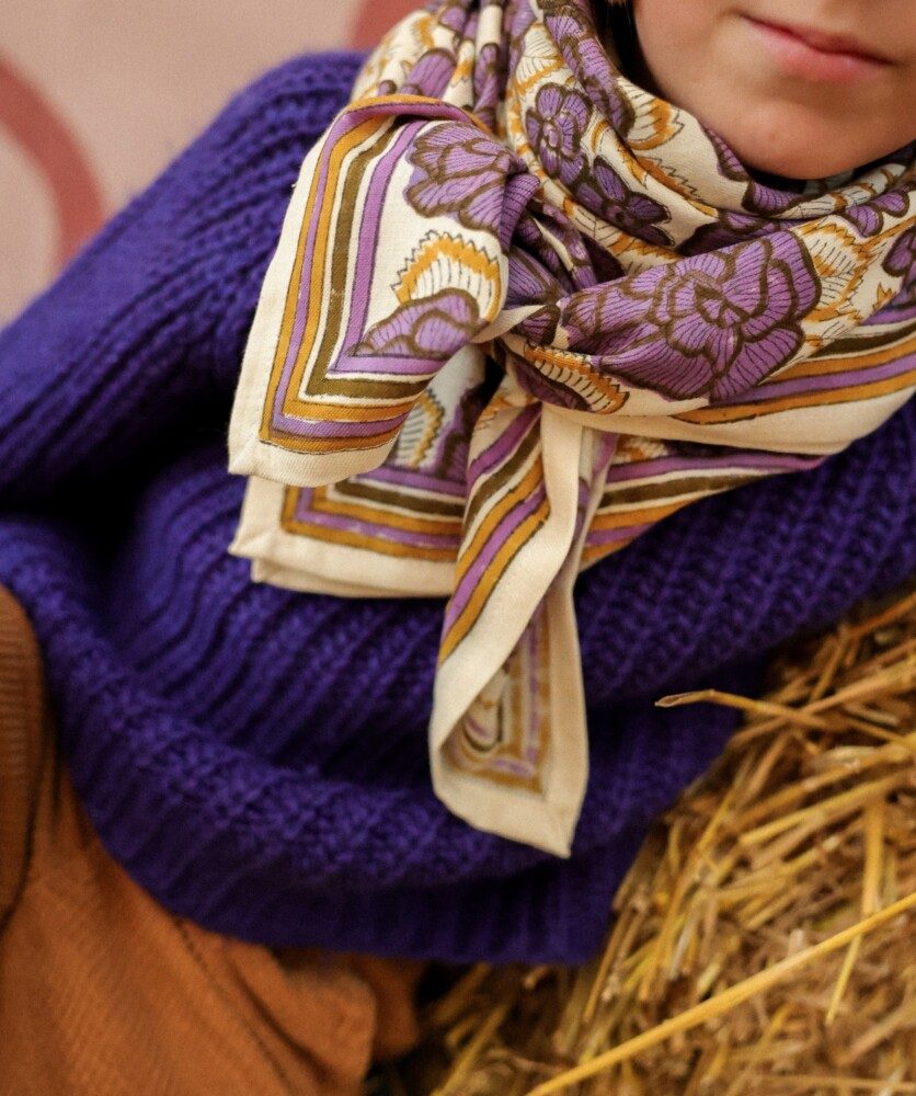 Foulard grand format – Georgia Purple