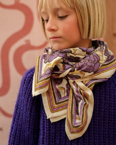 Foulard grand format – Georgia Purple