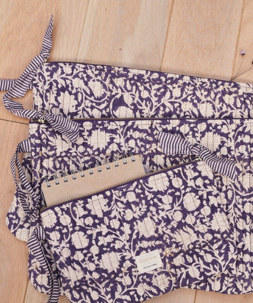 Pochette grand format/ ordinateur 13′ – Anjali purple