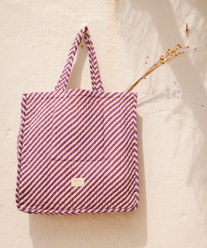 Sac Cabas – Rayé violet