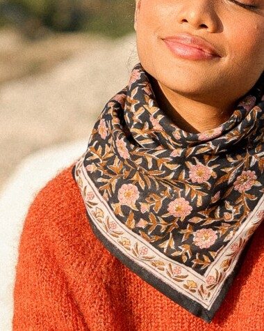 Foulard grand format – Scarlett Encre